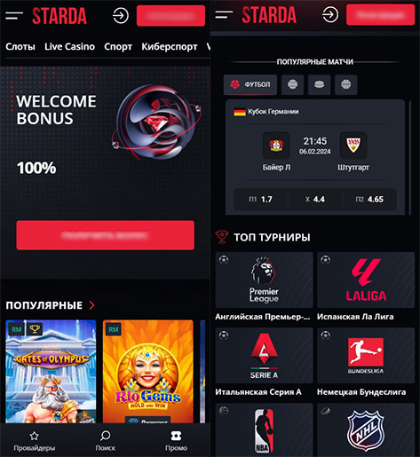 Starda на смартфоне