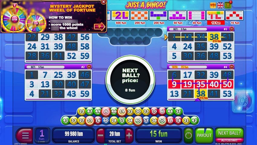 Бинго-автомат с джекпотом