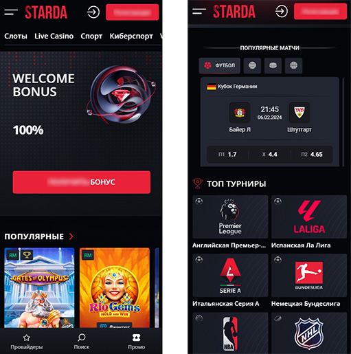 Starda на смартфоне